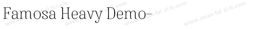 Famosa Heavy Demo字体转换